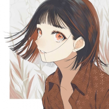 唯美插画女生头像图片