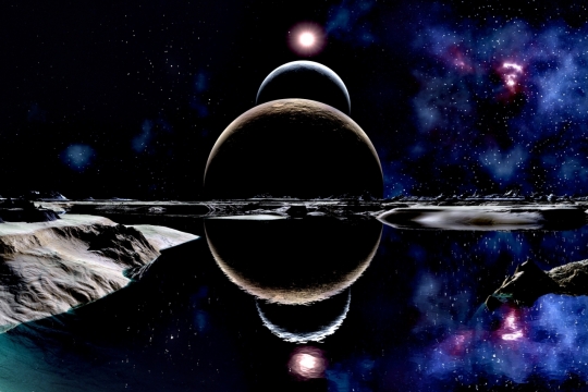 唯美星空月球宇宙空间