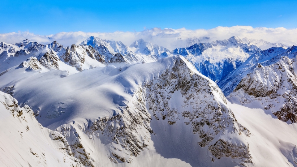 壮观雪山风景自然风光优美风景高清桌面壁纸