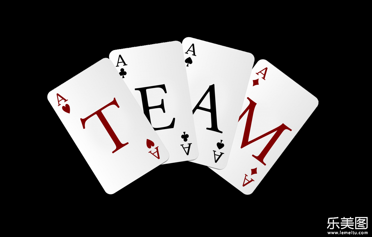四张带有字母的扑克牌组成一个单词