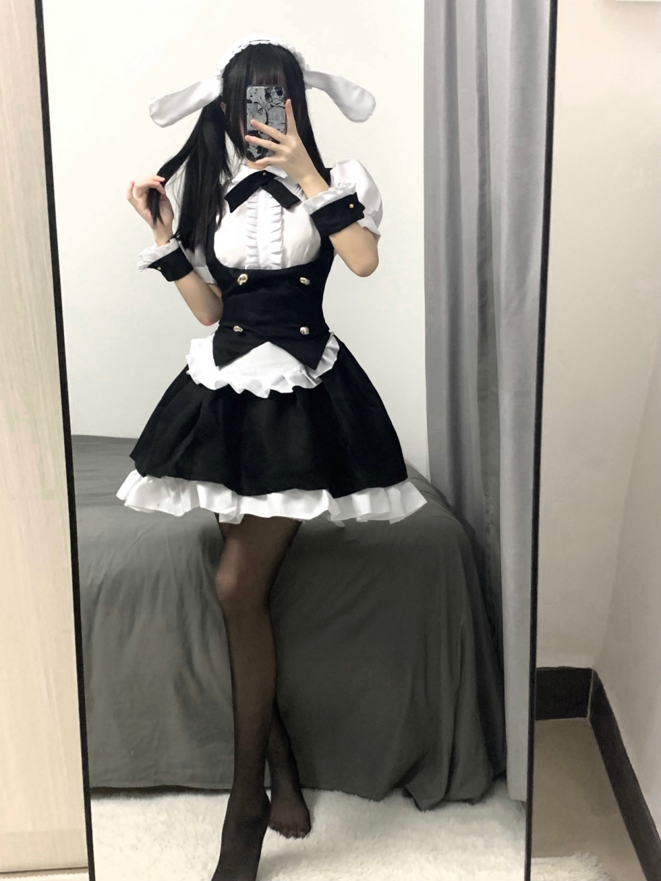 性感美女女仆装黑丝美腿诱惑写真