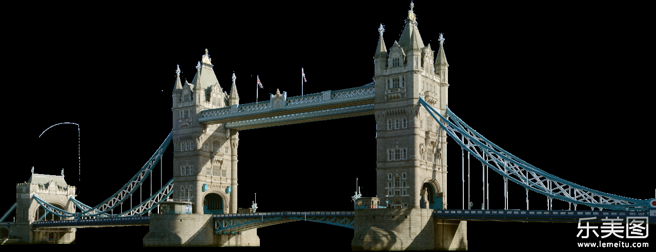 白色背景伦敦大桥建筑摄影