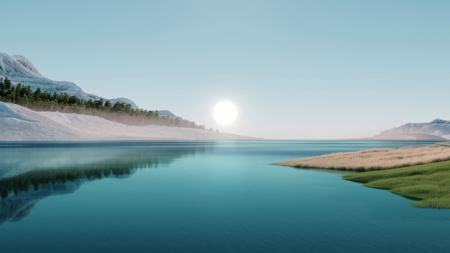 微软win11山水春天风景高清桌面壁纸