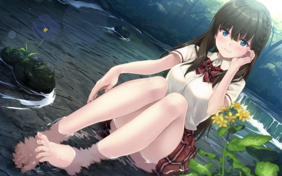 二次元动漫性感美腿妖娆高清桌面壁纸