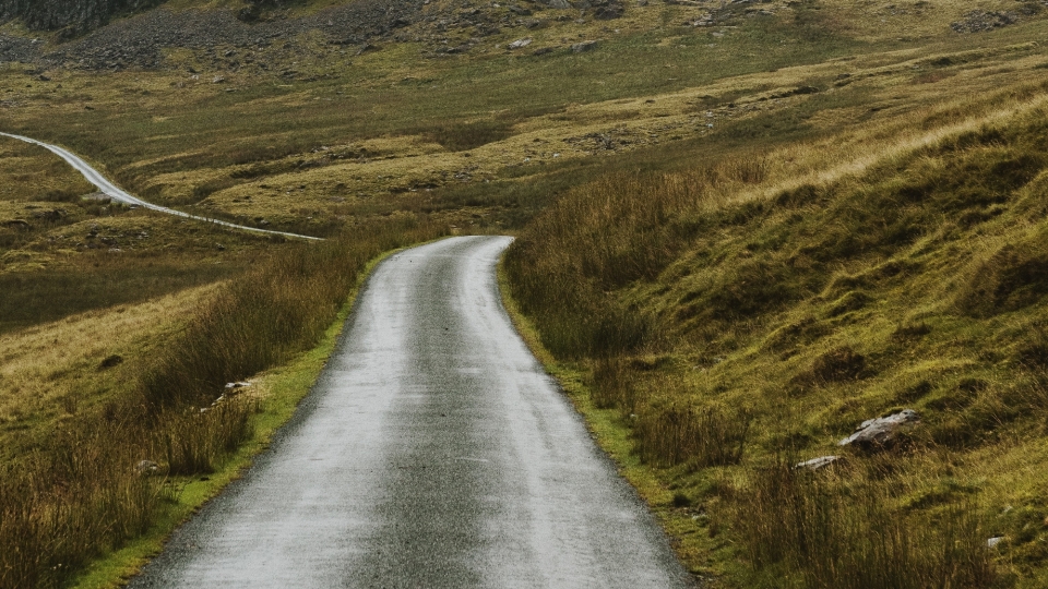 道路自然风光优美风景高清桌面壁纸