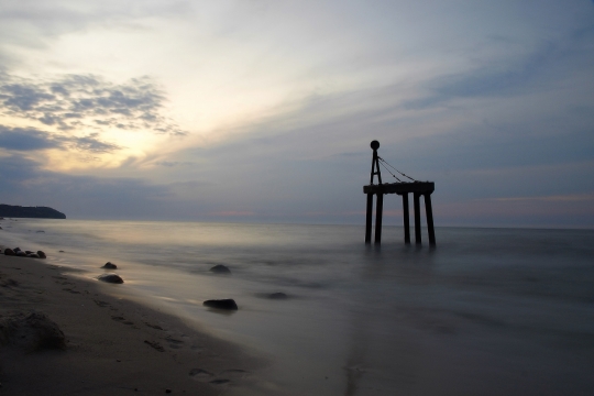早晨天空户外自然湖泊风光
