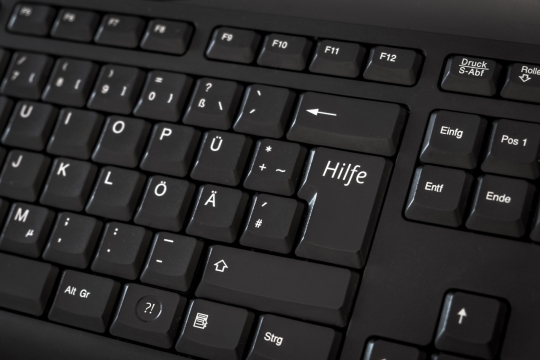 标准外文键盘分布图高清摄影