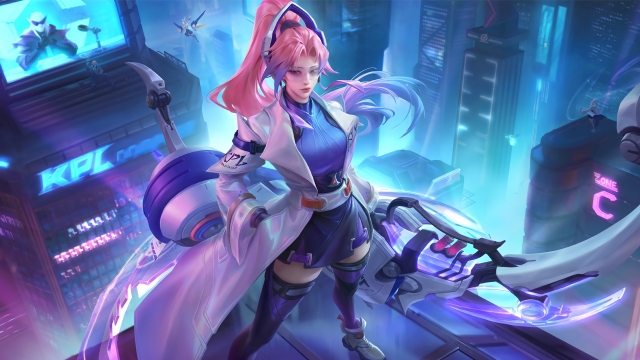 王者荣耀天狼溯光者伽罗高清桌面壁纸