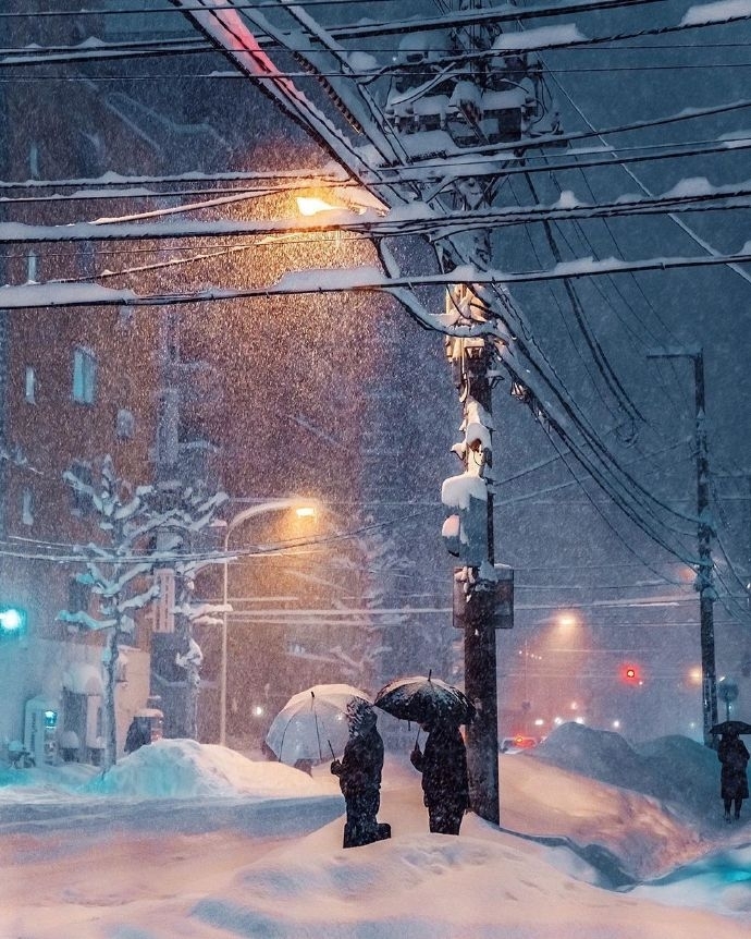 寒雪中的美景