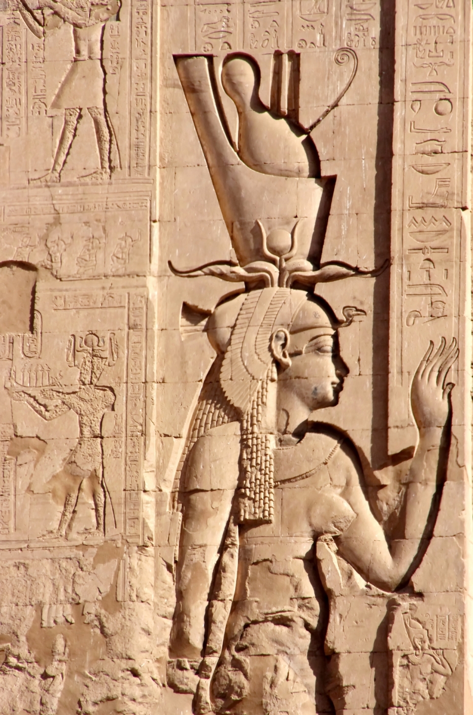 埃及古老文明遗迹建筑浮雕壁画