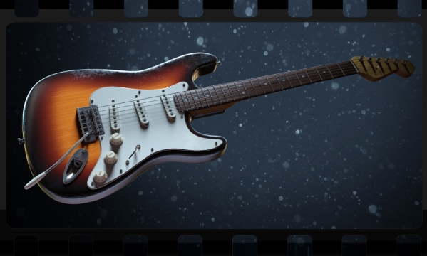 电吉他精致外观静物摆拍