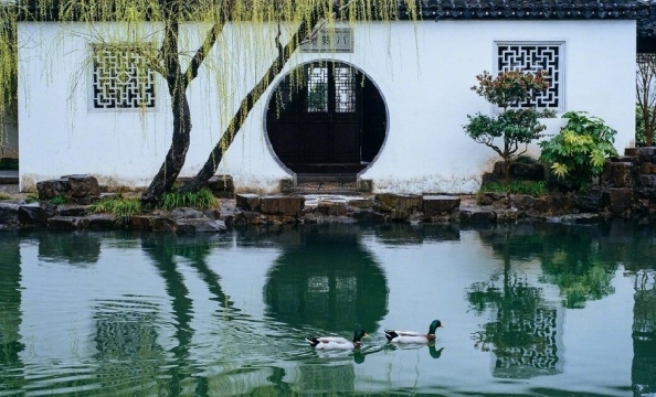 唯美风景苏州园林写真图片