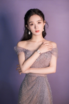 赵丽颖一字星钻裙妩媚写真图片