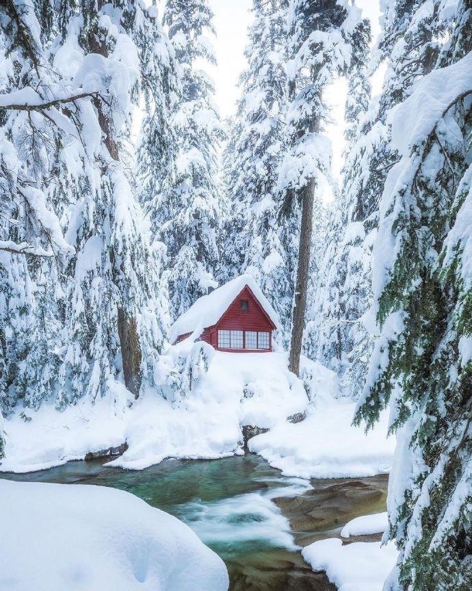 唯美冬日雪景风景图片