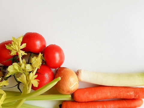 新鲜瓜果蔬菜俯拍水嫩外观