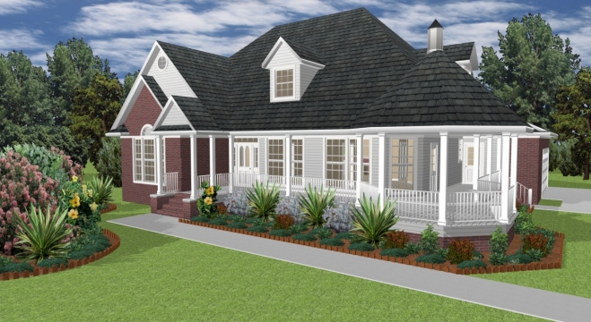 3D创意别墅建筑外观设计