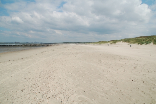 蓝天白云自然户外黄色沙滩