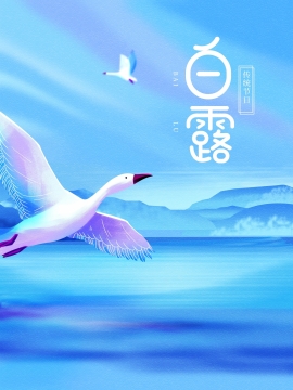 白露节气清新图片