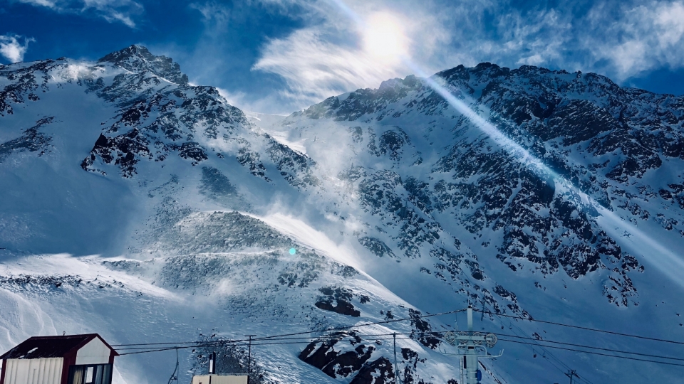 雪山风景自然风光感受狂风高清桌面壁纸