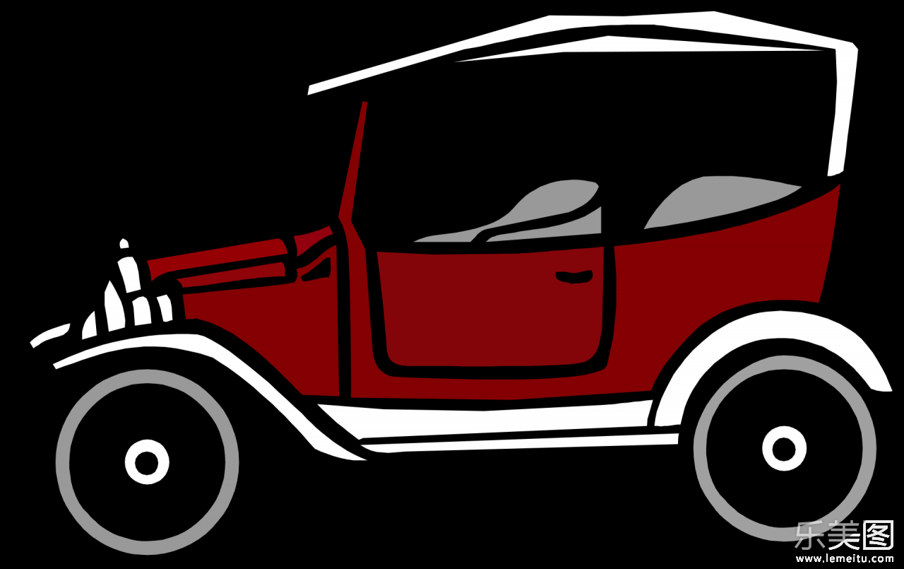 白色背景红色吉普车设计