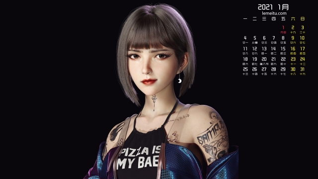 2021年1月性感美女动漫二次元高清桌面壁纸