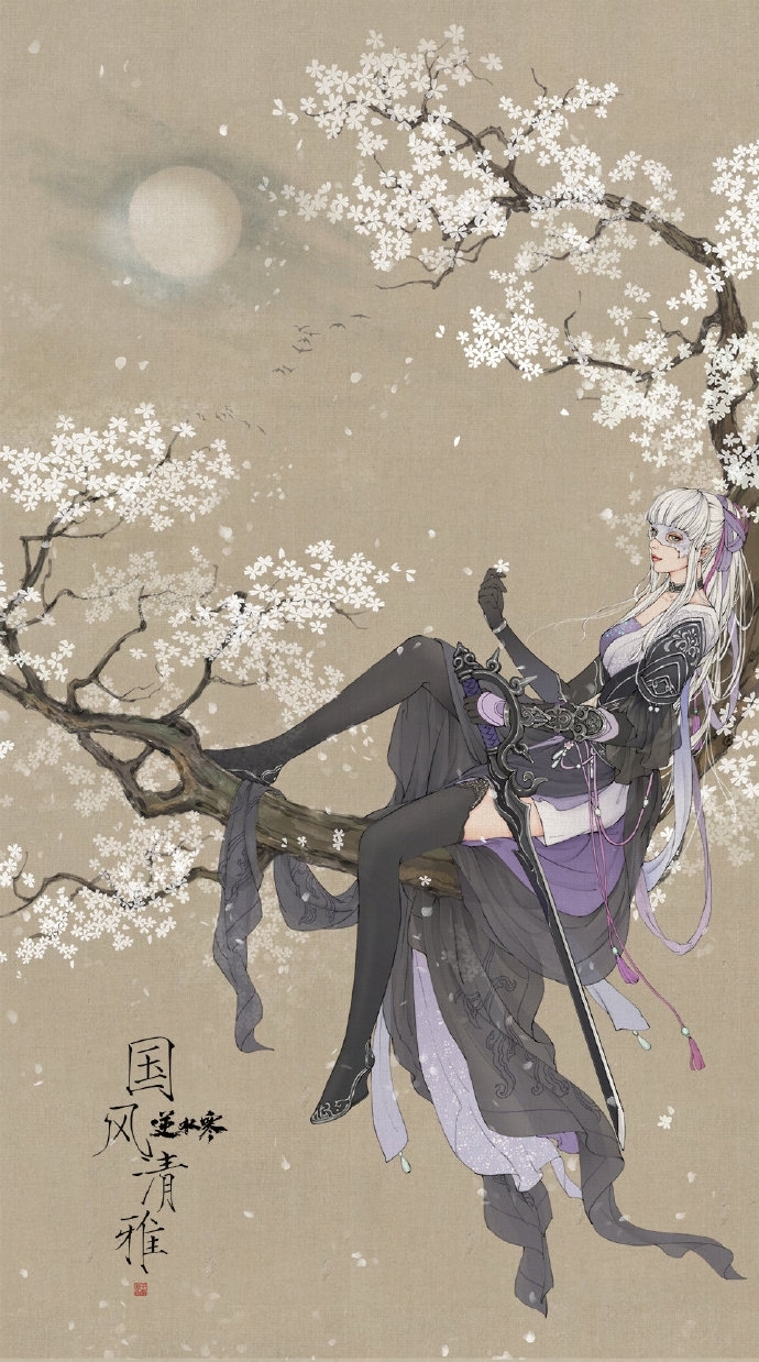 唯美古风插画图片