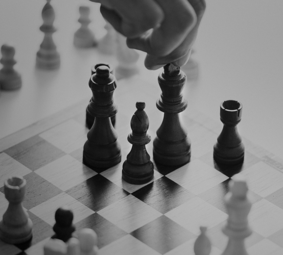 文艺黑白国际象棋棋牌黑色白色棋子