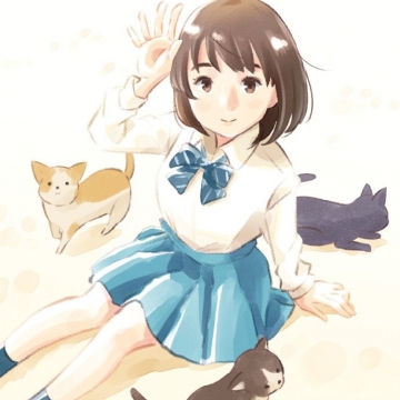 唯美插画女生头像写真图片