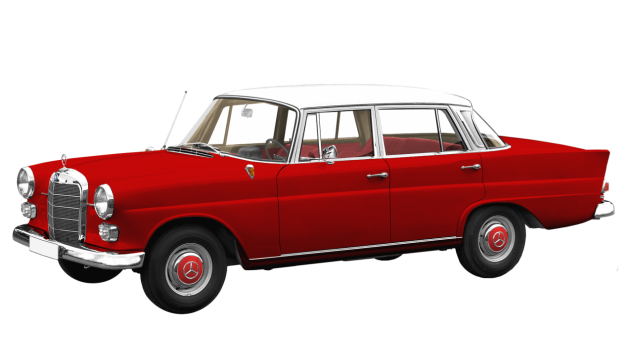 老式奔驰轿车纯色高清摄影