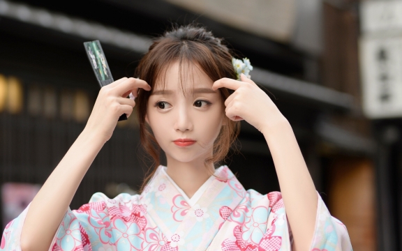 可爱少女和服诱惑写真图片桌面壁纸