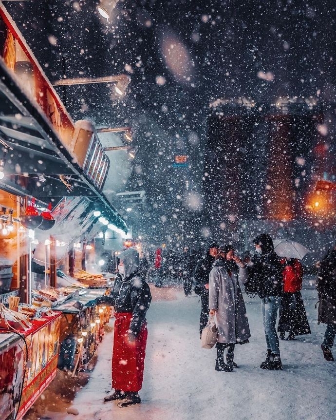 寒雪中的美景