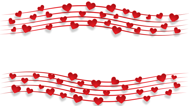 红色旋律爱心音符创意素材